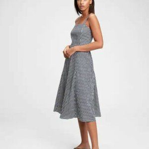Gap blue gingham mid sun dress NWT size 10